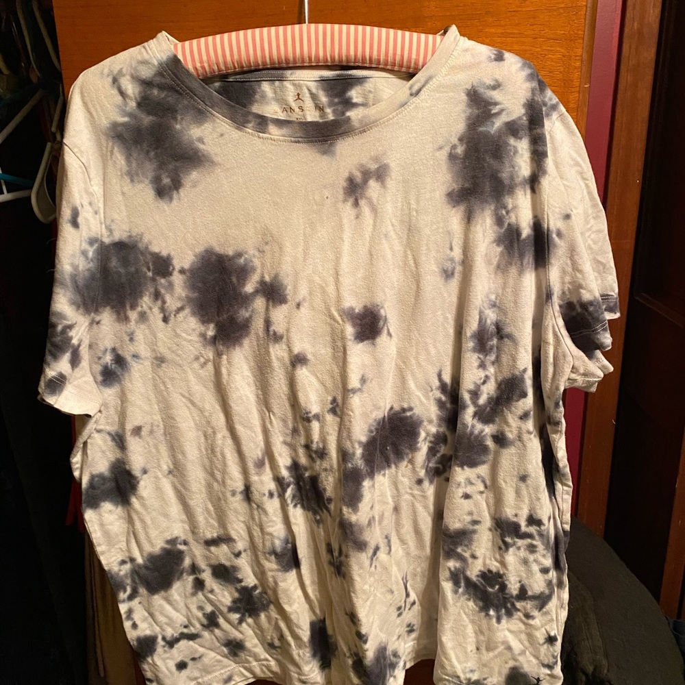 Blue Tie Die T-Shirt, Size XXL, Danskin